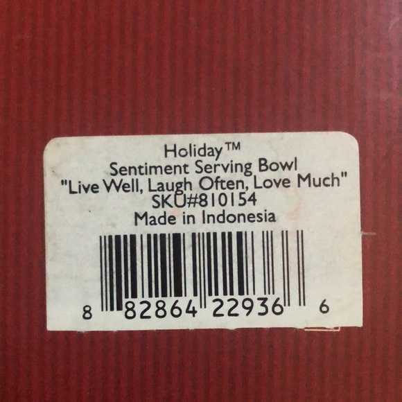 Brand New in Box LENOX Holiday Sentiment Serving Bowl Christmas Holly Dinner - Picture 10 of 10